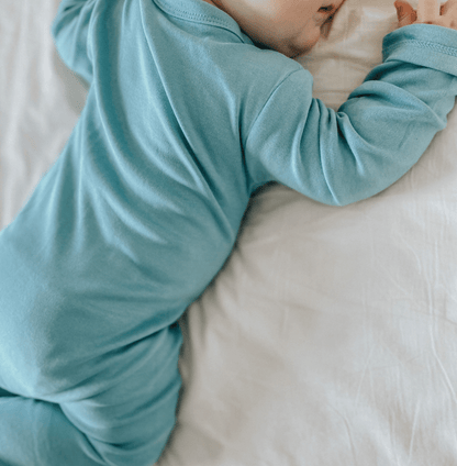 Organic Cotton Footie | vintage aqua
