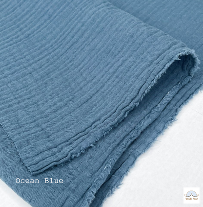 Set of 5 - Boy Burp Cloths in Organic Cotton Double Gauze - Nature's Crib