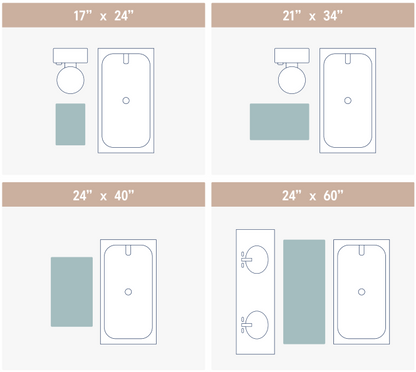 Puro Organic Cotton Reversible Bath Rug Collection