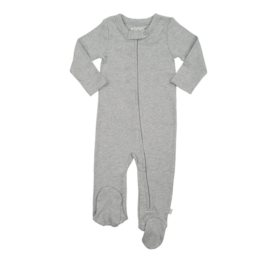 Organic Cotton Footie | heather grey
