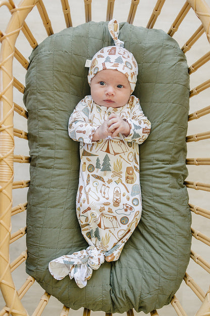 Mebie Baby,Camping Trip Bamboo Newborn Knot Hat