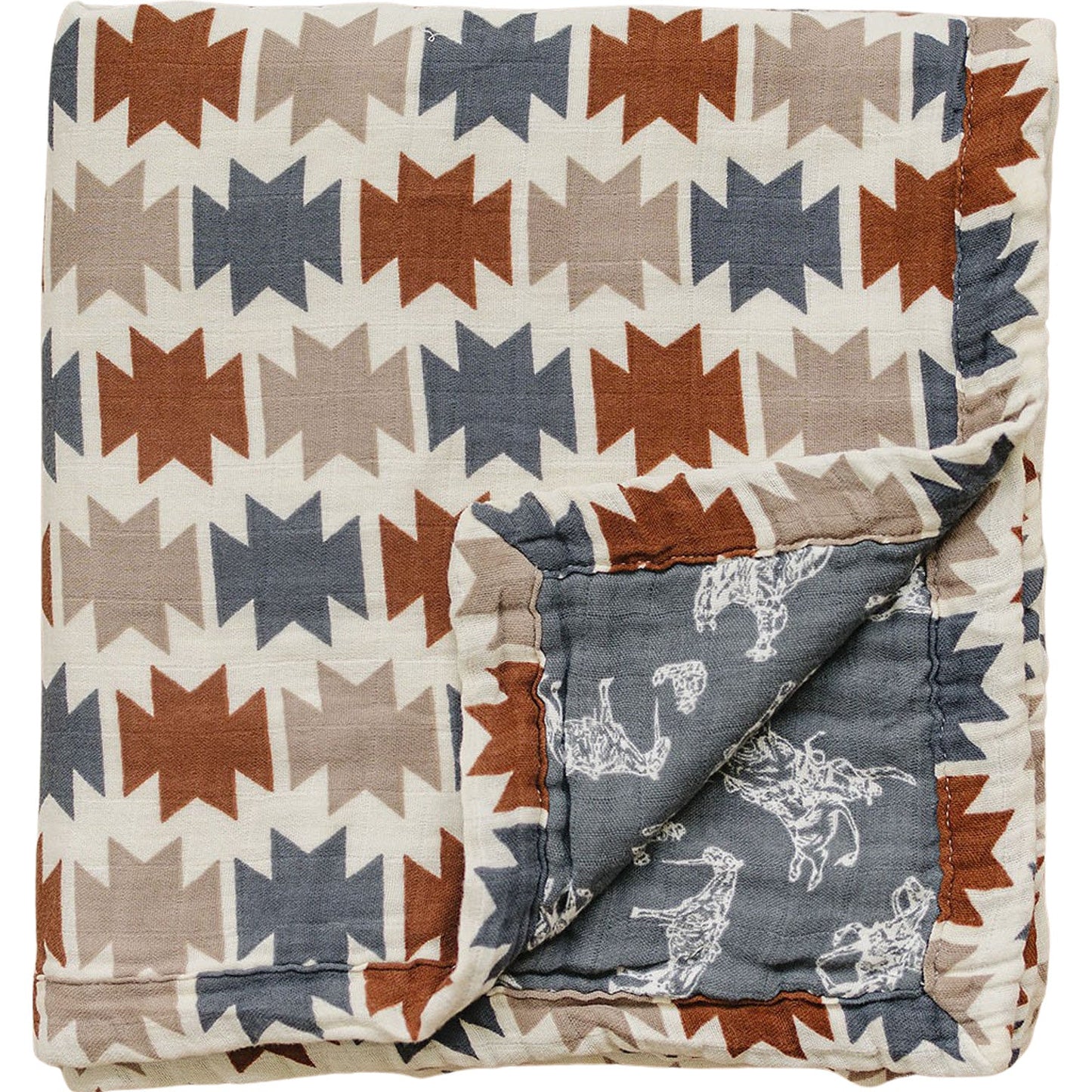 Western Aztec + Wild West Muslin Quilt - Nature's Crib