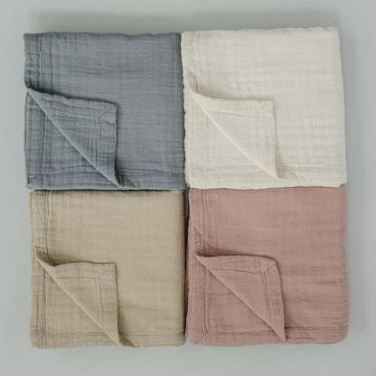 Dusty Blue Muslin Quilt - Nature's Crib