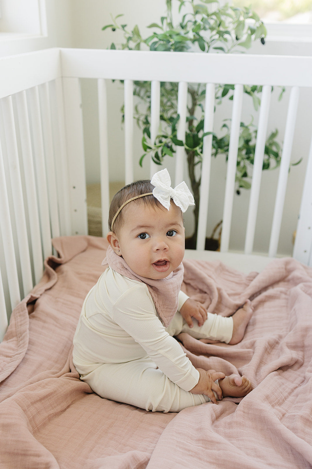 Dusty Rose Muslin Quilt - Nature's Crib