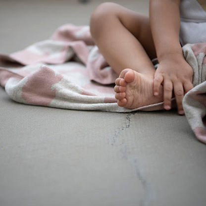 Bunny Organic Cotton Baby Blanket and Burp Cloth Set