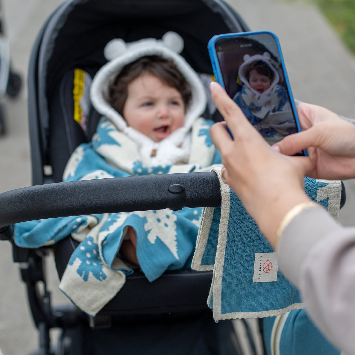Dinosaur Organic Cotton Baby Blanket and Burp Cloth Set