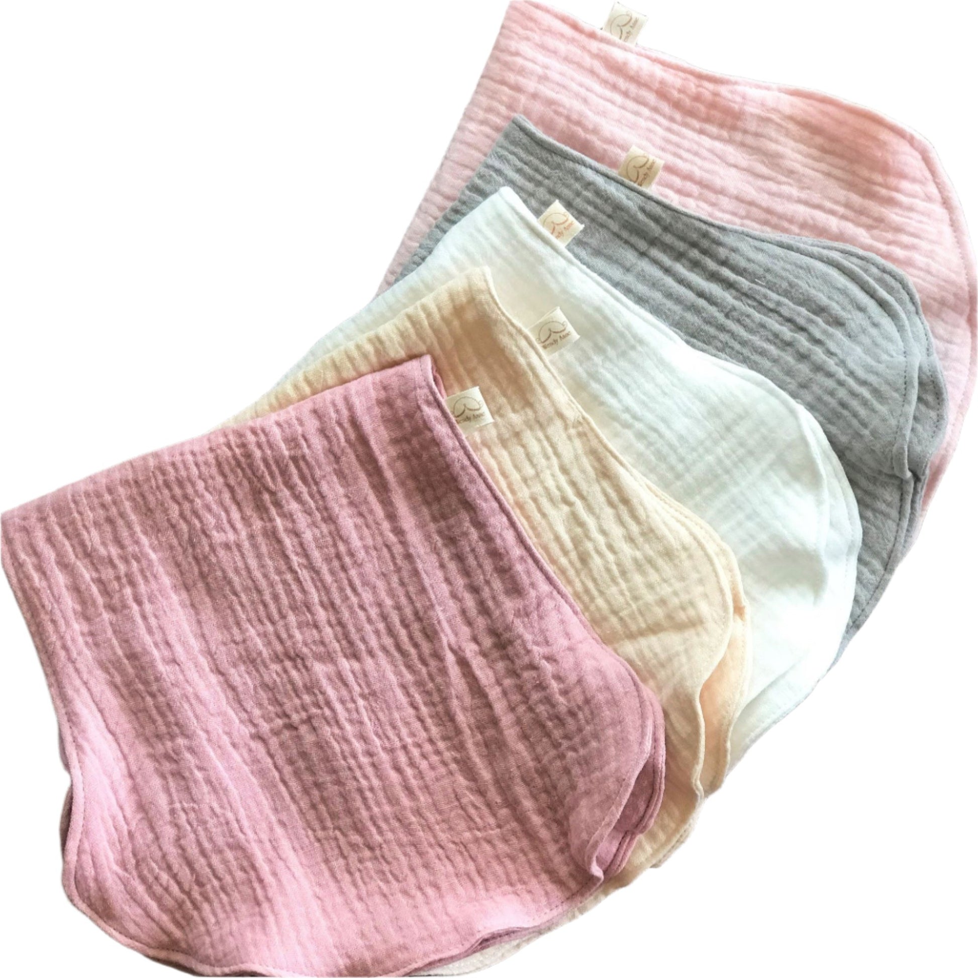 organic cotton burp cloth set pink