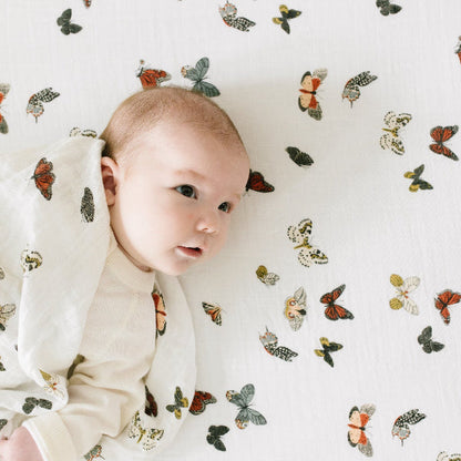 Clementine Kids Butterfly Migration Crib Sheet