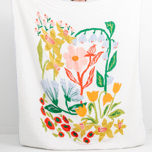 Cottage Garden Throw Blanket