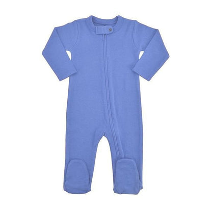 Organic Cotton Footie |  periwinkle blue