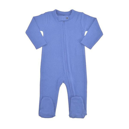 Organic Cotton Footie |  periwinkle blue