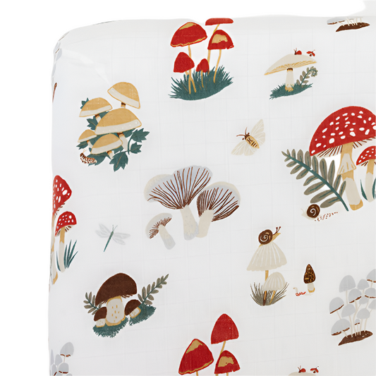 Mushroom Crib Sheet