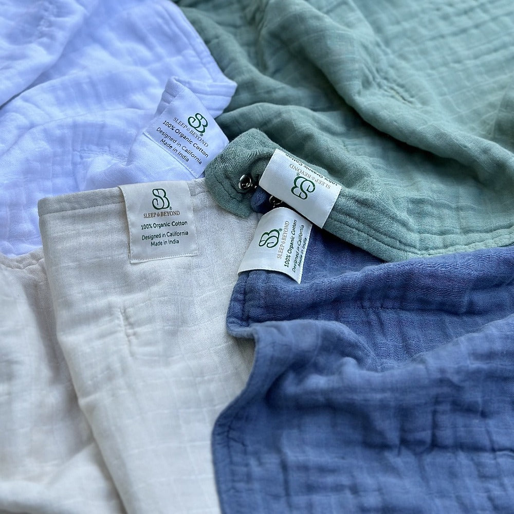 organic cotton muslin blanket colors