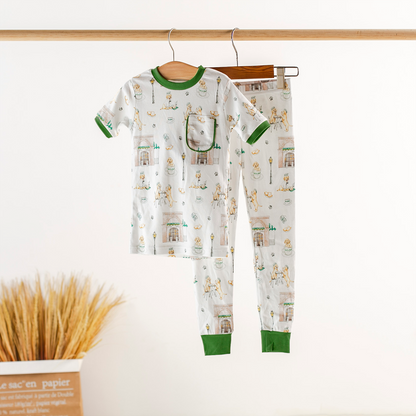 Powdered Sugar and Puppies Organic Cotton Kids Pajamas