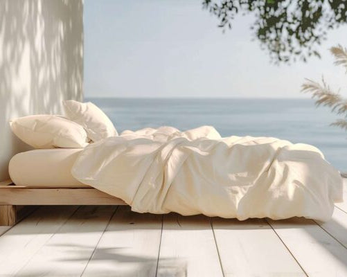 100% Organic Cotton Percale Duvet Cover Set