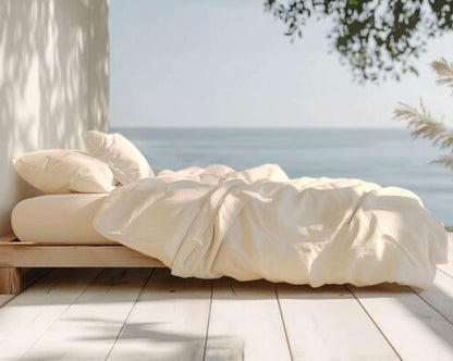 100% Organic Cotton Percale Duvet Cover Set