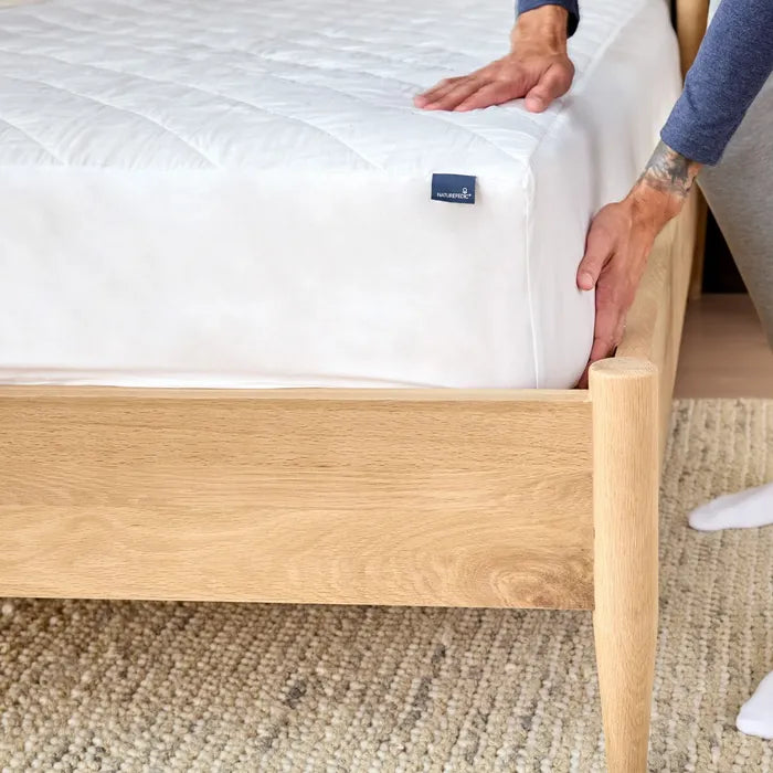 Naturepedic organic cotton quilted mattress pad fitted