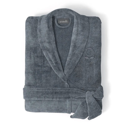Naturepedic organic robe slate set  on white background