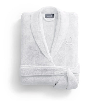 Naturepedic organic robe white set  on white background