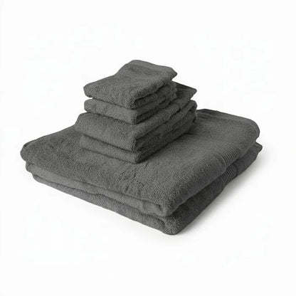 organic cotton smokey slate towel set