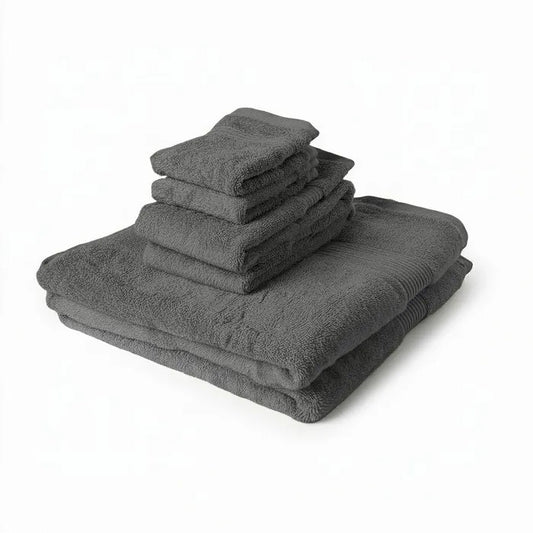 organic cotton smokey slate towel set