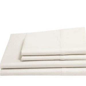 organic cotton sateen sheet set white