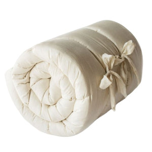 wool mattress topper rolled