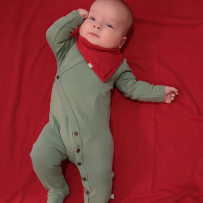 Organic Cotton Footie | Basil Green