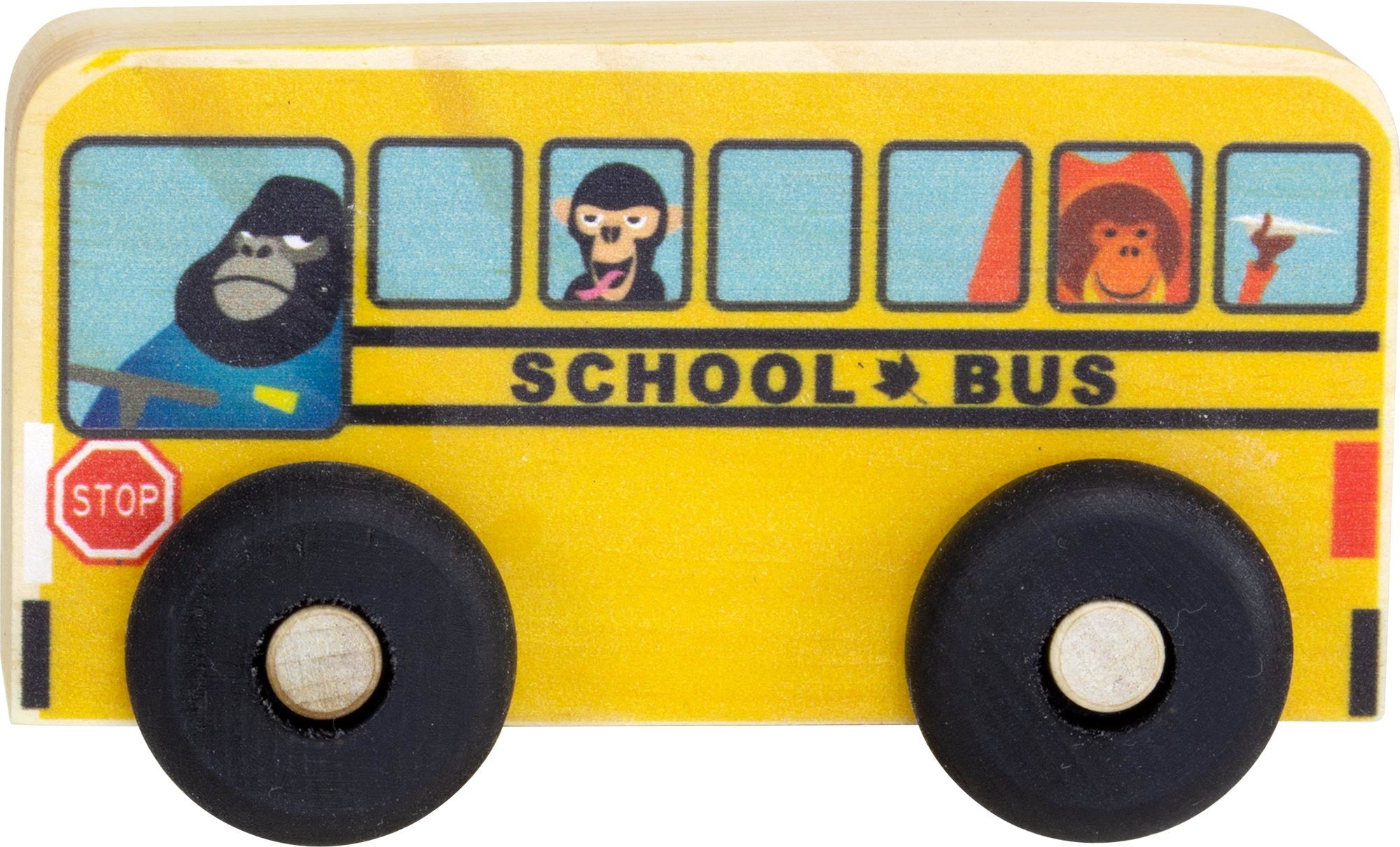 wood toy school bus