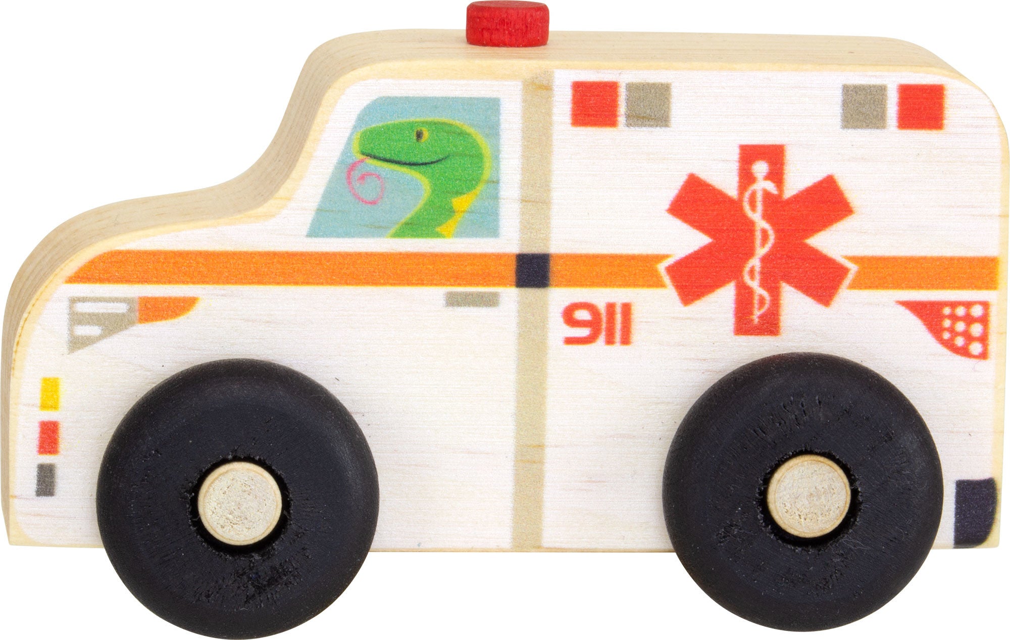 wood toy ambulance