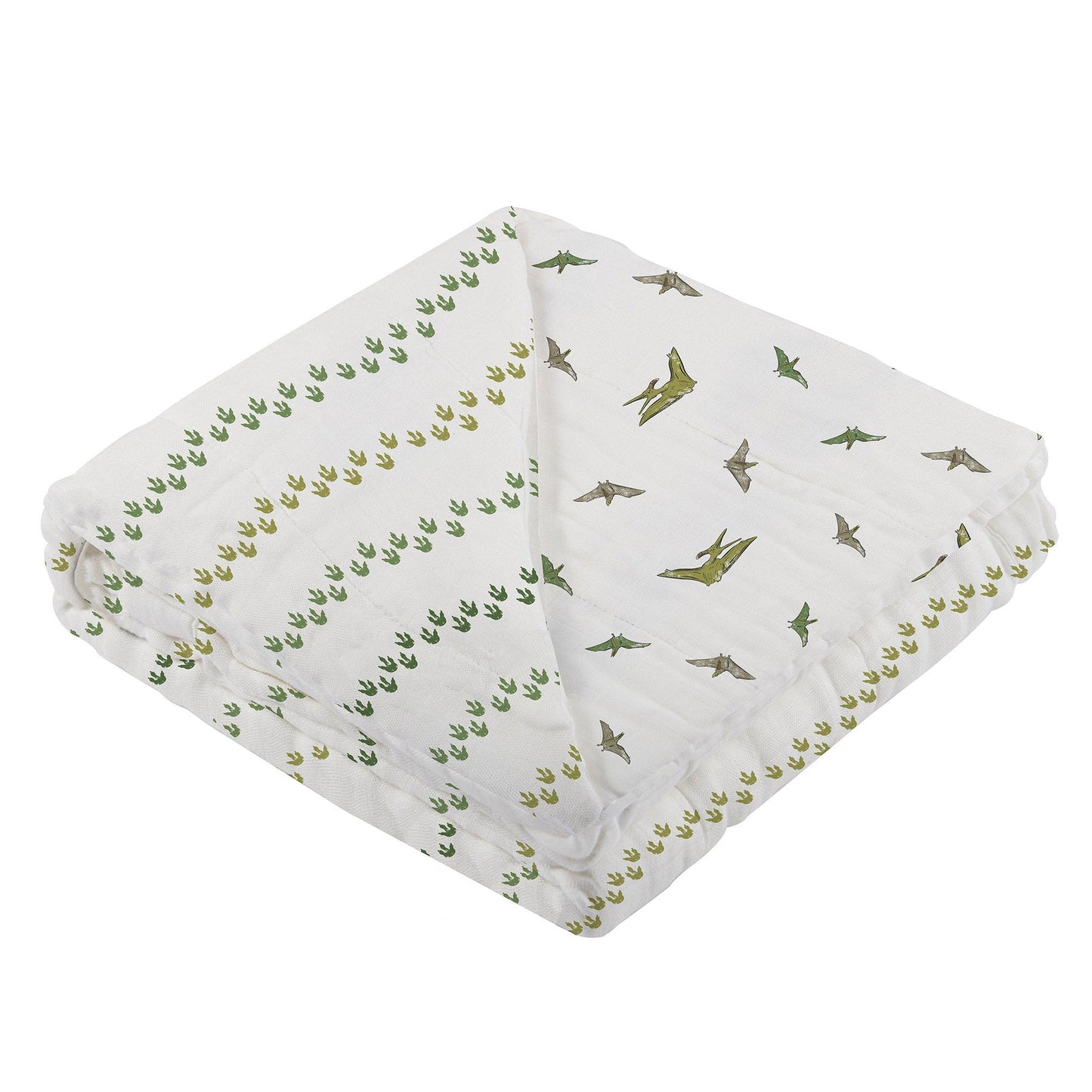 Dino Feet and Pteranodon Cotton Muslin NewcastleBlanket