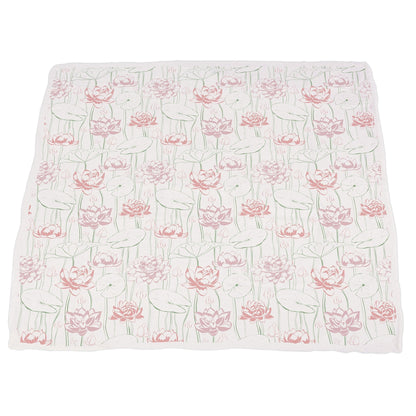 Turtles and Water Lily Bamboo Muslin Newcastle Blanket