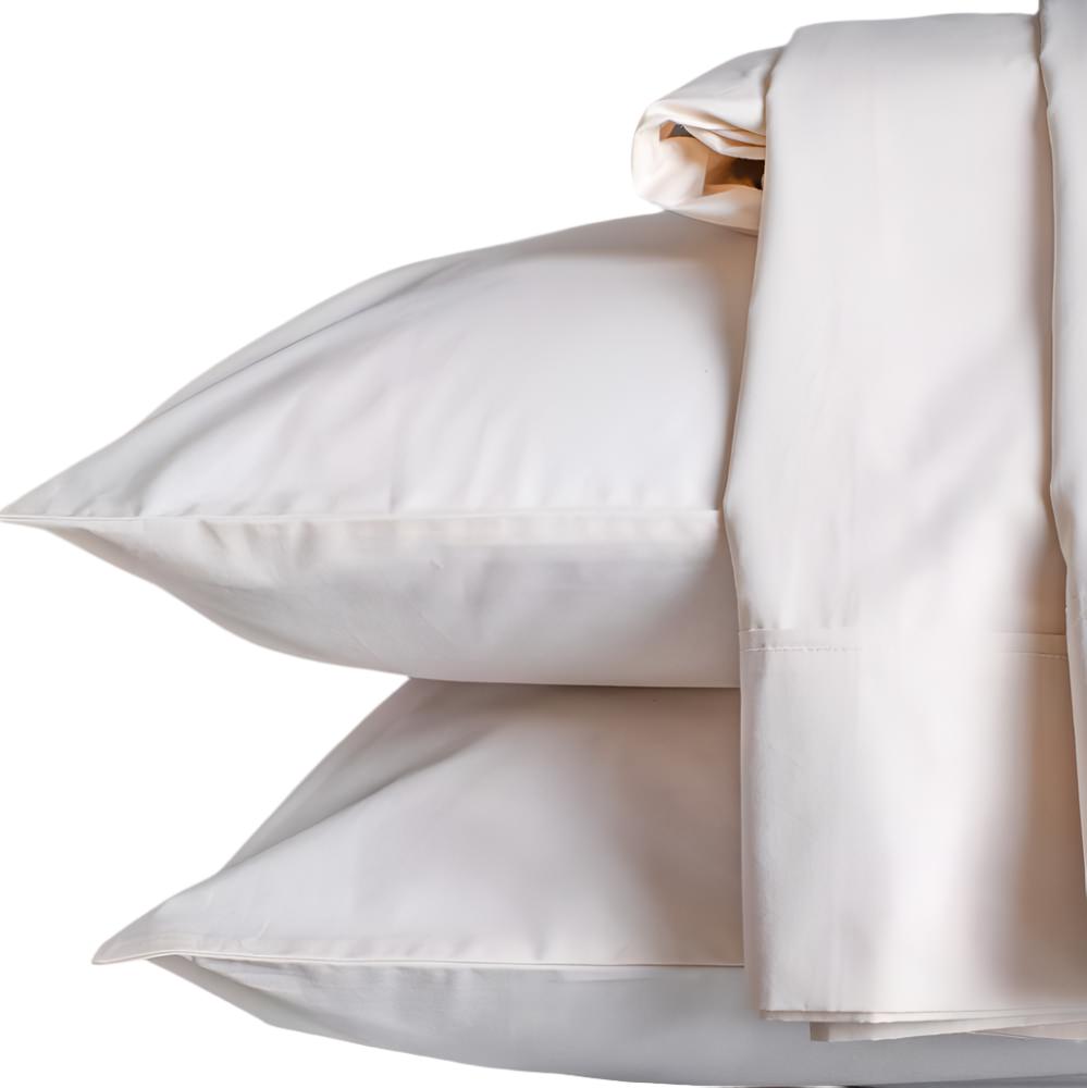 Sleep & Beyond Organic Cotton Percale Sheet Set Ivory