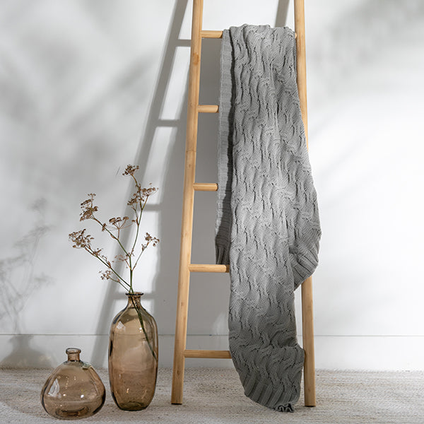 Chunky Cable Organic Cotton Throw Blanket