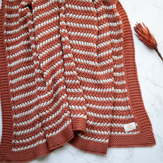 Tara Organic Cotton Knit Throw Blanket