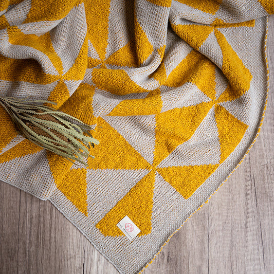 Trikona Organic Cotton Knit Throw Blanket