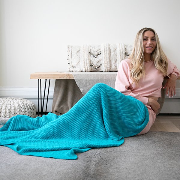 Varna Organic Cotton Knit Throw Blanket