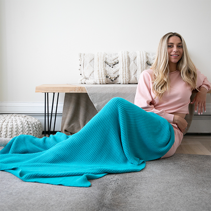Varna Organic Cotton Knit Throw Blanket