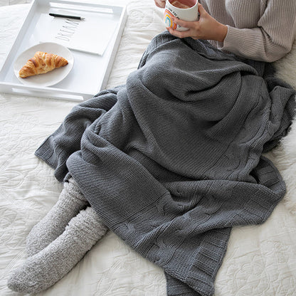 Varna Organic Cotton Knit Throw Blanket
