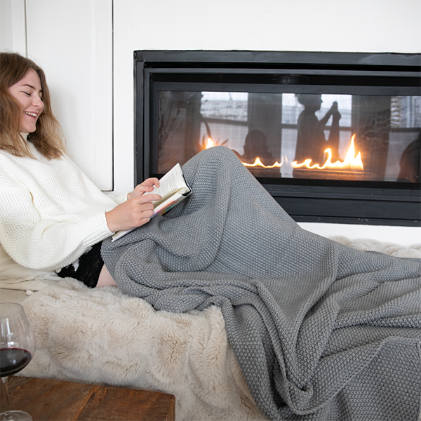 Varna Organic Cotton Knit Throw Blanket