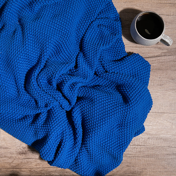 Varna Organic Cotton Knit Throw Blanket