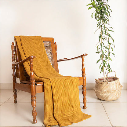 Varna Organic Cotton Knit Throw Blanket