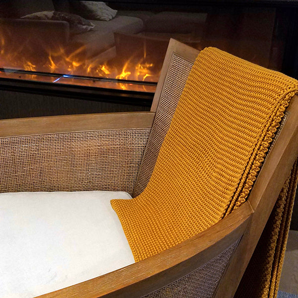 Varna Organic Cotton Knit Throw Blanket