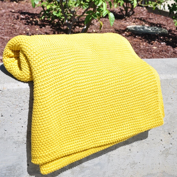 Varna Organic Cotton Knit Throw Blanket