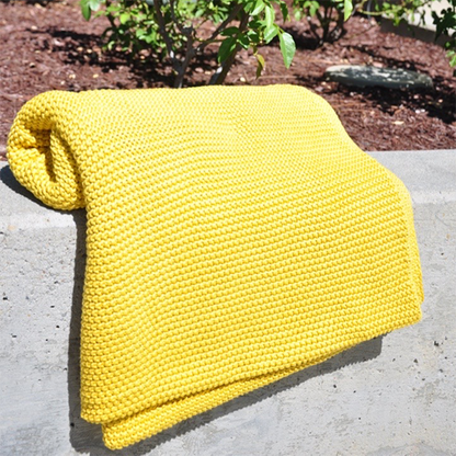 Varna Organic Cotton Knit Throw Blanket