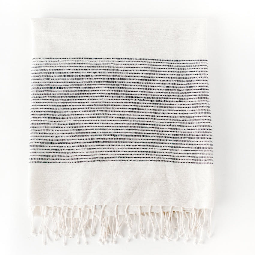 Riviera Cotton Throw Blanket  Fringe