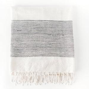 Riviera Cotton Throw Blanket  Fringe