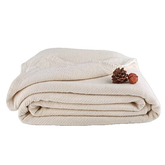 Herringbone Organic Cotton Blanket