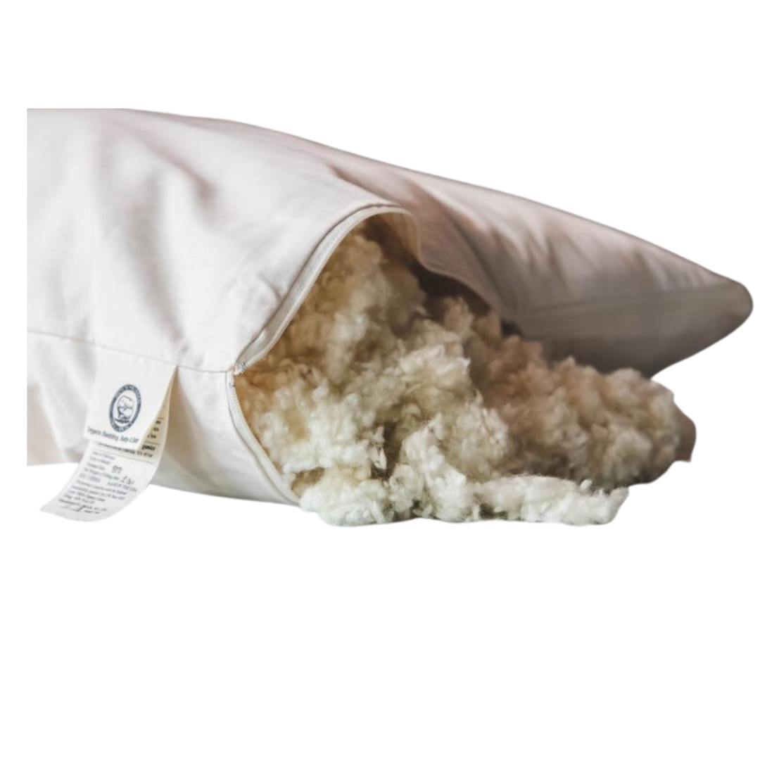 woolly  down  pillow  zipper